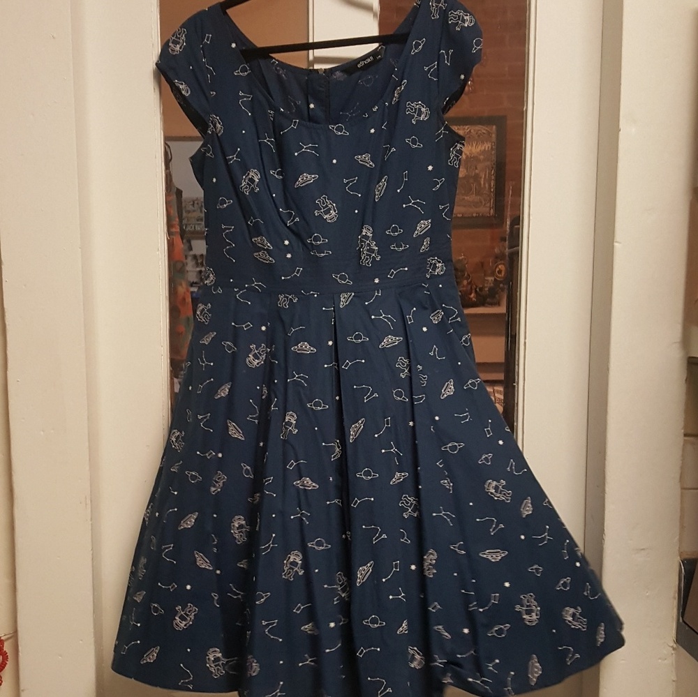 Eshakti navy blue space robot dress